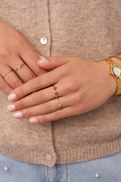 Bague minimaliste avec perle fantaisie