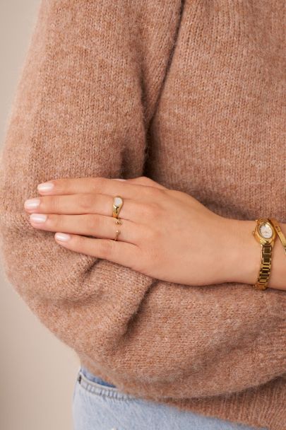 Minimalistische ring met hartje