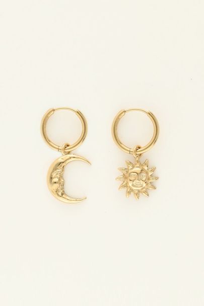 Boucles d’oreilles lune & soleil Mystic