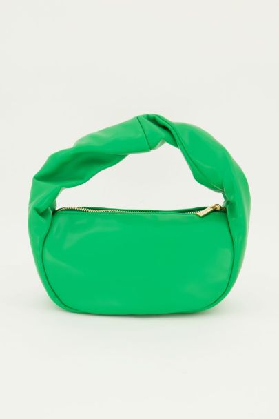 Groene leather look handtas 