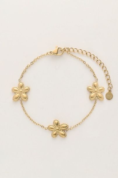 Island bracelet with 3 flowers