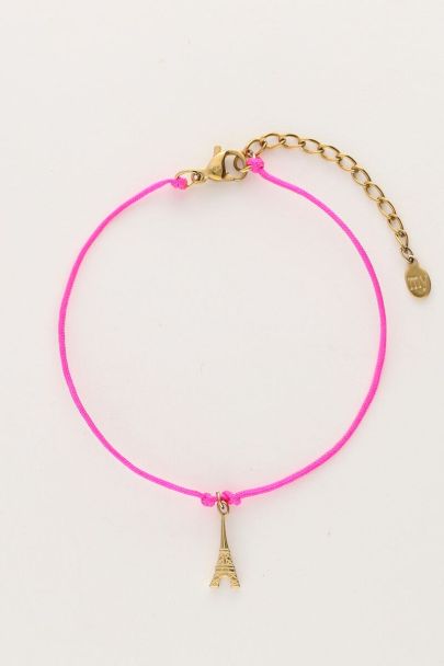 Roze touw armbandje Parijs