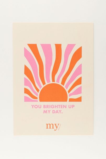 ''You brighten up my day'' kaart 
