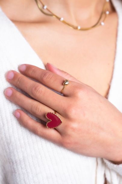 Ring met chubby hart groot