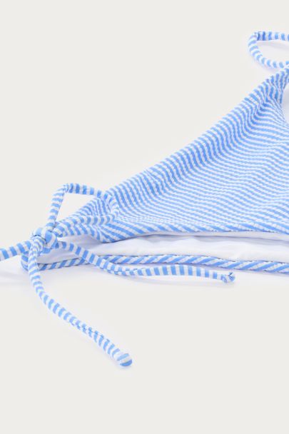Lichtblauwe bikini set met strepen