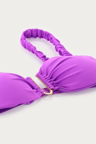 Haut de maillot de bain bandeau violet