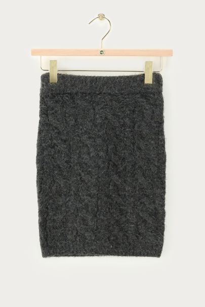 Dark grey cable skirt