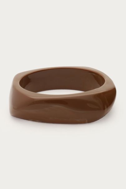 Bracelet en résine marron foncé