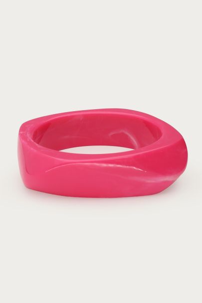 Pink resin bangle