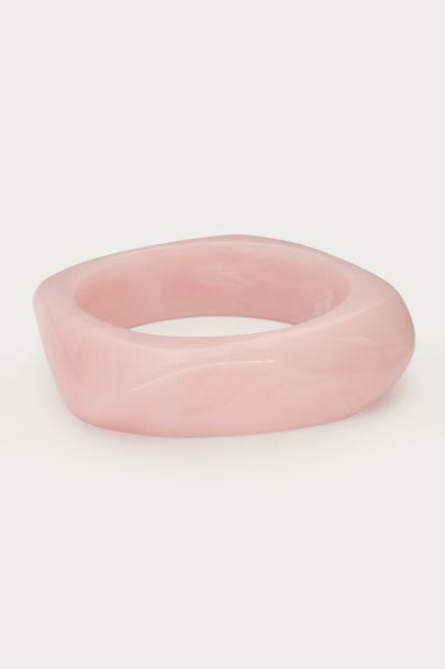 Light pink resin bangle