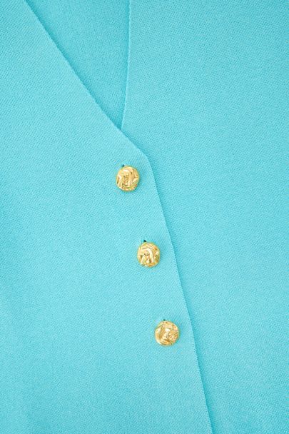 Turquoise cardigan met knoopsluiting