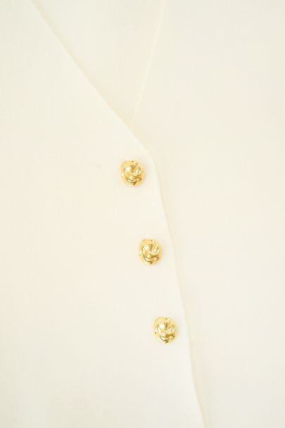 White gilet with button details 