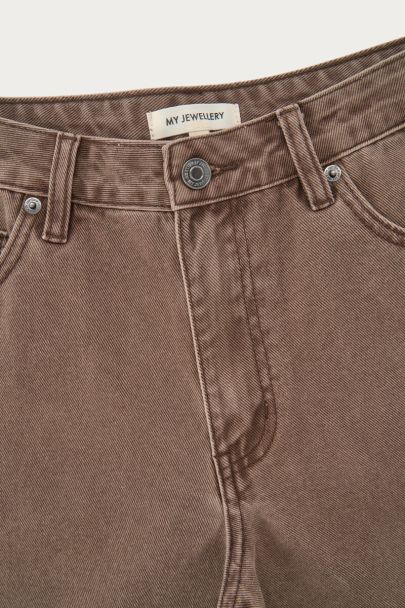 Brown denim jorts