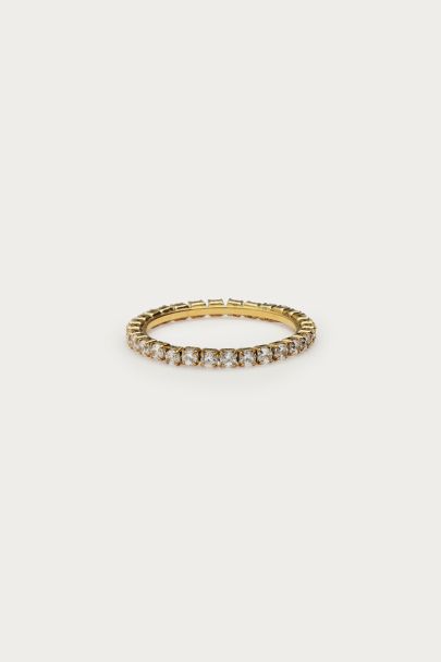 Bague tennis avec strass