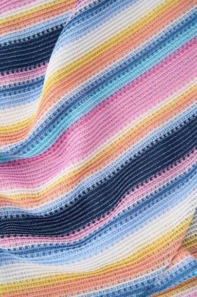 Multikleur crochet rok met strepen