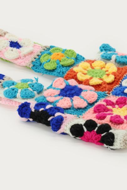 Multikleur crochet handtas 