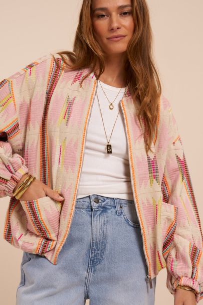 Multicoloured embroidered jacket