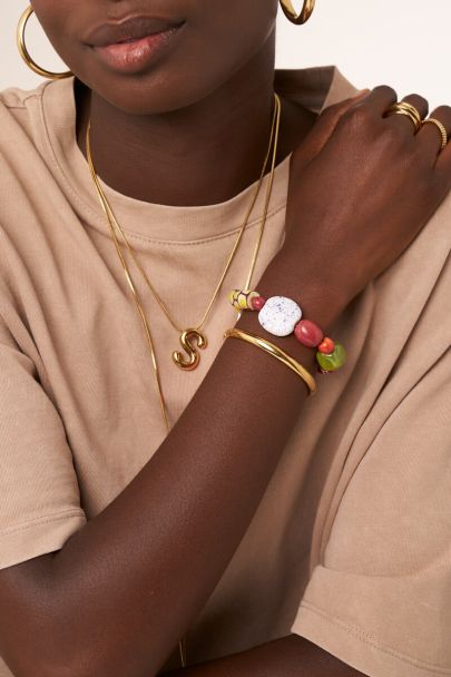 Bracelet de perles fantaisie multicolores Jukumu