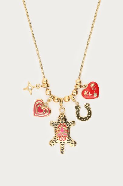 Mystic bedel ketting met luipaard