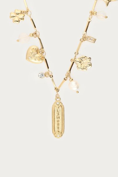 Mystic long necklace with L’amour charms