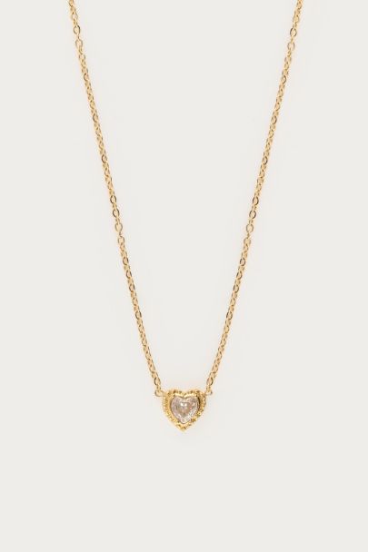 Ketting hartje strass