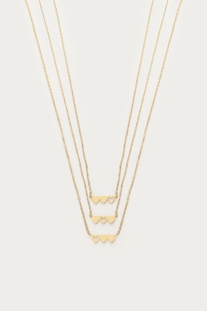 Necklace set triple heart