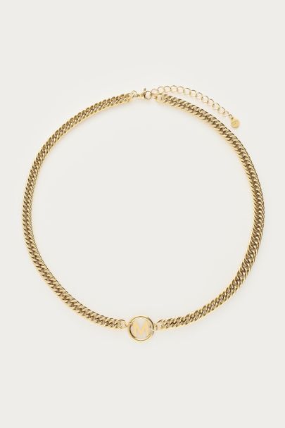 Necklace with chunky initials