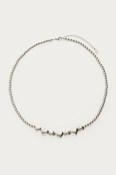 Necklace with heart & beads