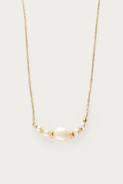 Collier avec perles naturelles et perles fantaisie