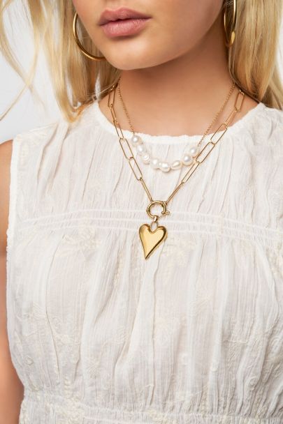 Ketting met grove zoetwaterparels