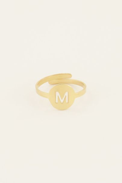 Bague réglable à initiale