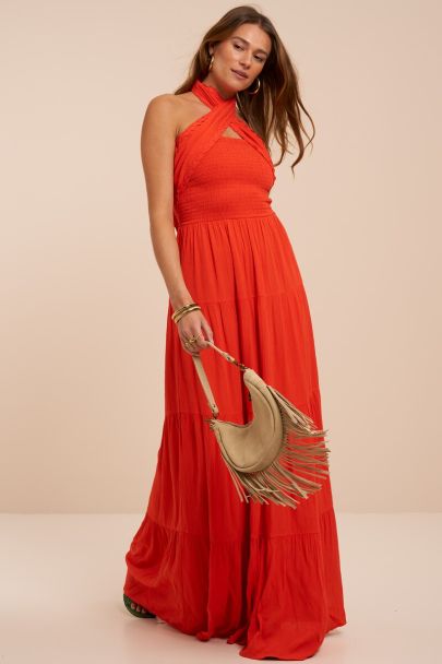 Oranje multiway maxi jurk
