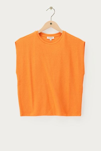 T-shirt sans manches orange