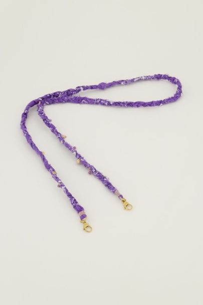 Paarse bandana telefoonkoord 