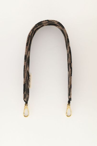 Telefoonkoord met bruine panterprint