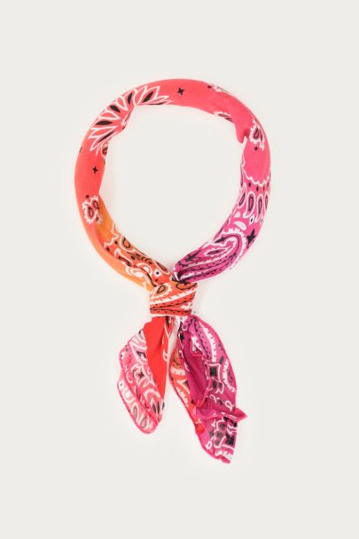 Pinker Bandana-Schal mit Farbverlauf