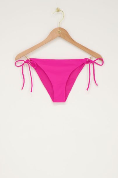 Roze bikini broekje met strikbandjes