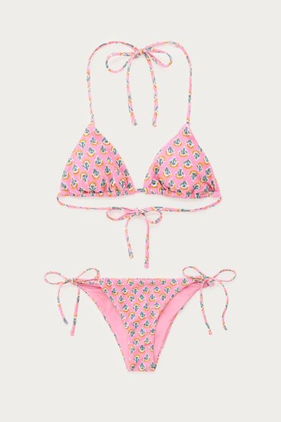 Roze bikini set met print