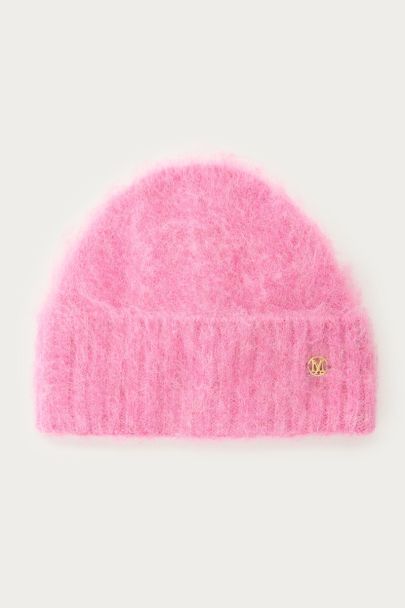 Bonnet duveteux rose