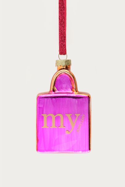 Pinke Weihnachtskugel Tasche