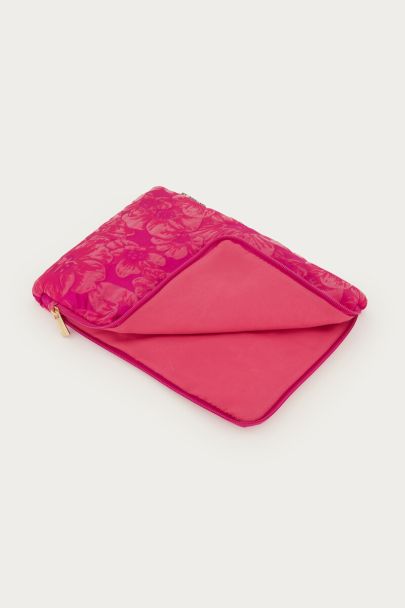 Housse pour tablette en jacquard rose