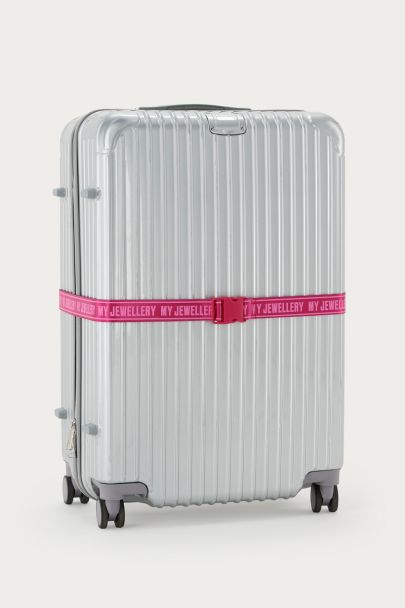 Sangle pour valise rose