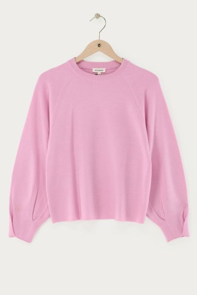 Pink sweater with barrel sleeves | My Jewellery
