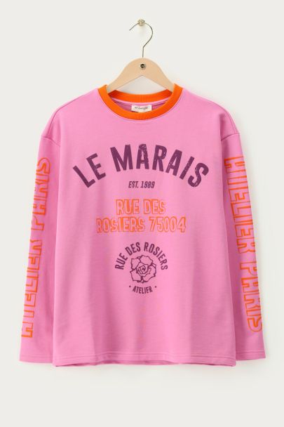 Roze longsleeve "Le marais"