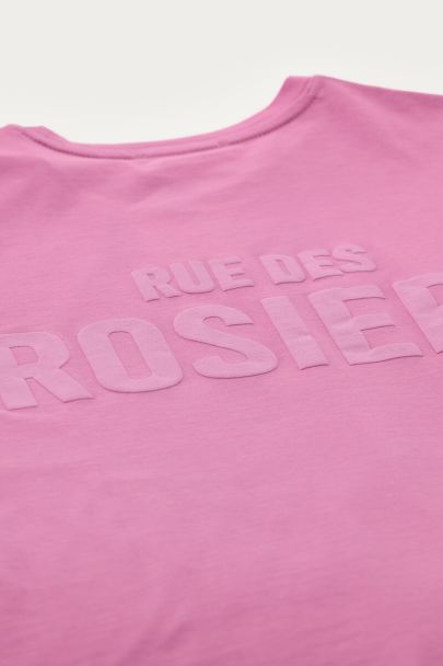 Pink T-shirt 'Rue des Rosiers'