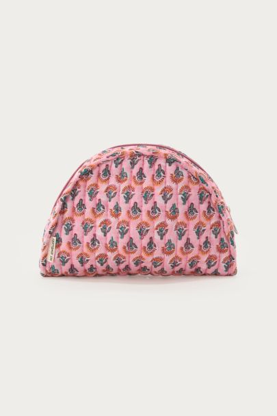 Roze toilettas met india print