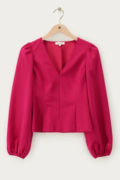 Pink top with zipper