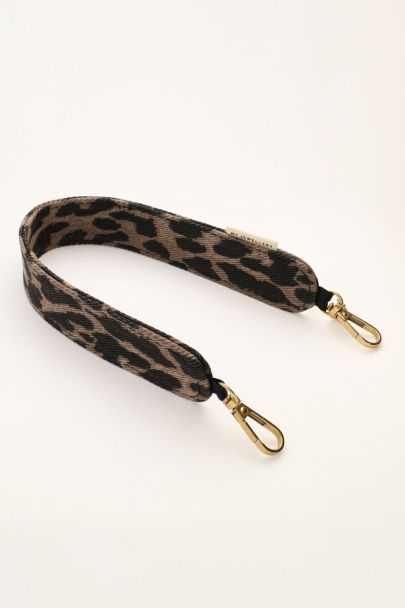Telefoonkoord met bruine panterprint