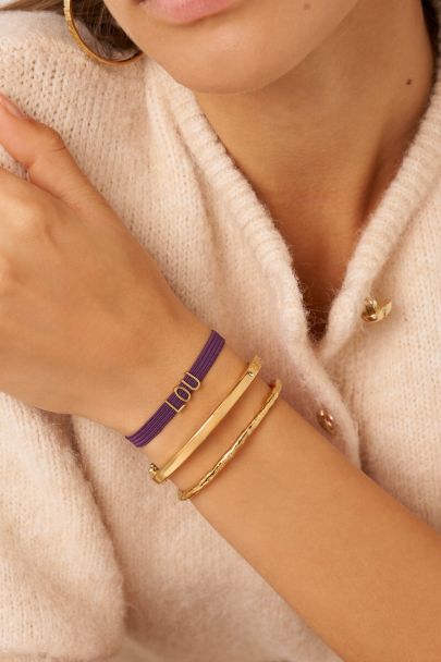 Bracelet élastique violet basique