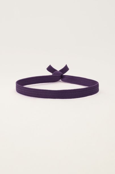 Paars elastieken armband basic